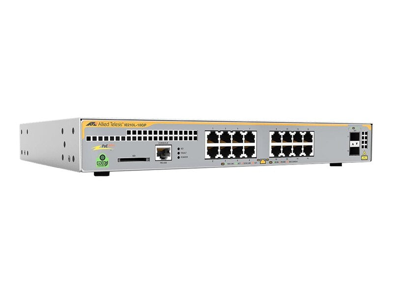 Allied Telesis AT-IE210L-18GP-60 Managed L2 Gigabit Ethernet (10/100/1000) Power over Ethernet (PoE) Grey