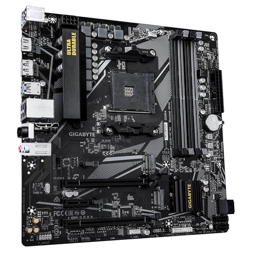 GIGABYTE B550M DS3H AC R2 Motherboard - AMD Ryzen 5000 CPUs, 5+3 Phases VRM, up to 4733MHz DDR4 (O.C.), 1xPCIe 4.0 + 1xPCIe 3.0 M.2, Wi-Fi 5, 1GbE LAN, USB 3.2 Gen 1