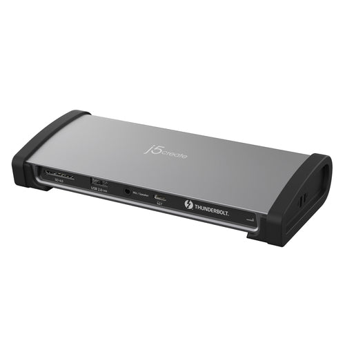 j5create JTD562 8K Thunderbolt 4 Docking Station - Thunderbolt certified, Single 8K/Dual 4K (USB-C to TB4 USB-C x 3, USB-C PD x1, USB-A x3, RJ-45, SD)