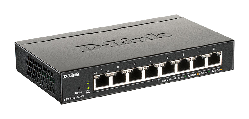 D-Link 8-Port PoE Gigabit Smart Managed Switch