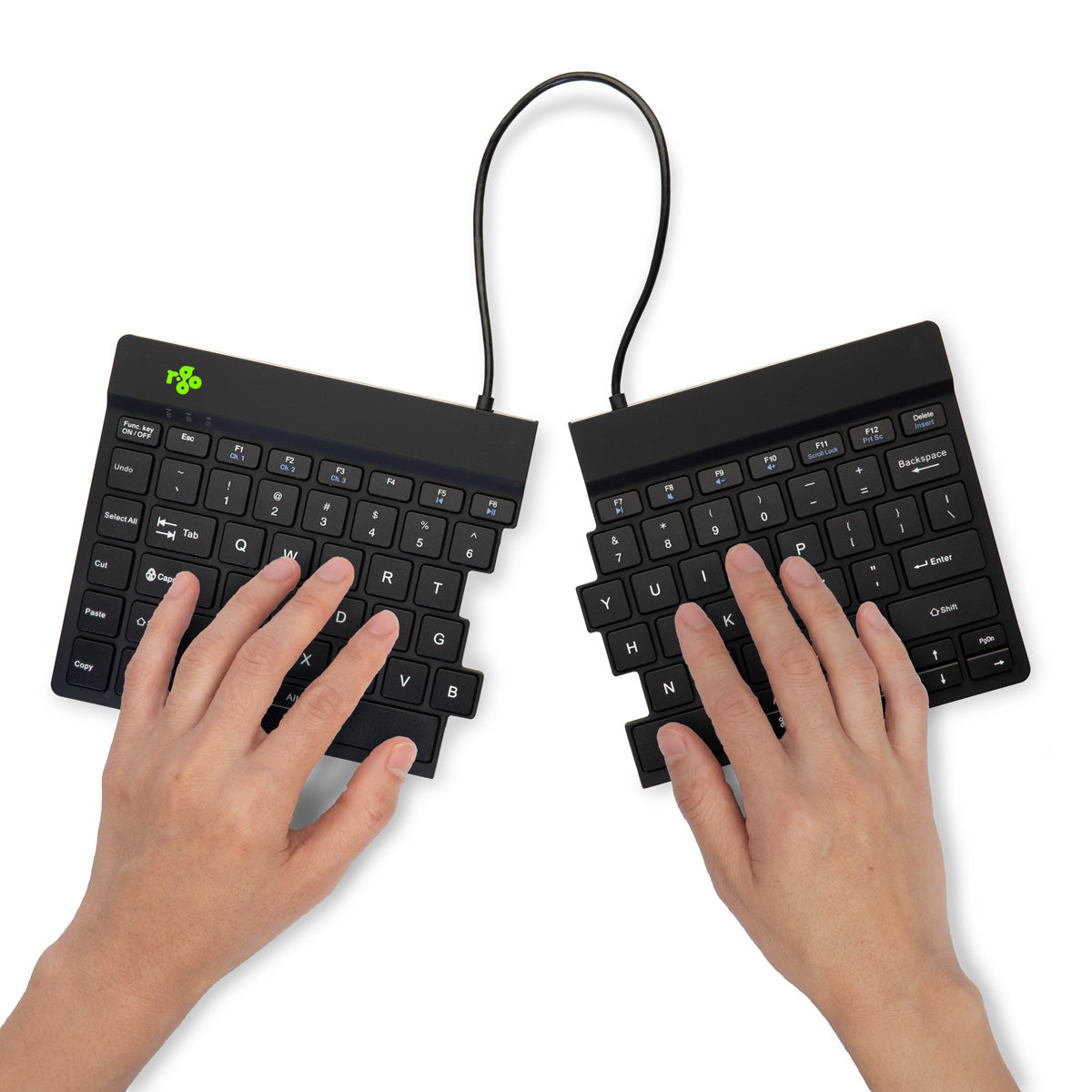 R-Go Tools Ergonomic keyboard R-Go Split Break with break software, ergonomic split keyboard, QWERTY (US), Bluetooth, black