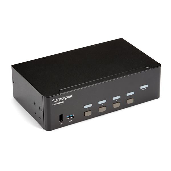 StarTech.com 4 Port HDMI KVM Switch - 4K 30Hz - Dual Display - TAA