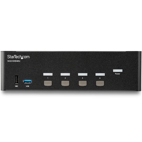 StarTech.com 4 Port HDMI KVM Switch - 4K 30Hz - Dual Display - TAA