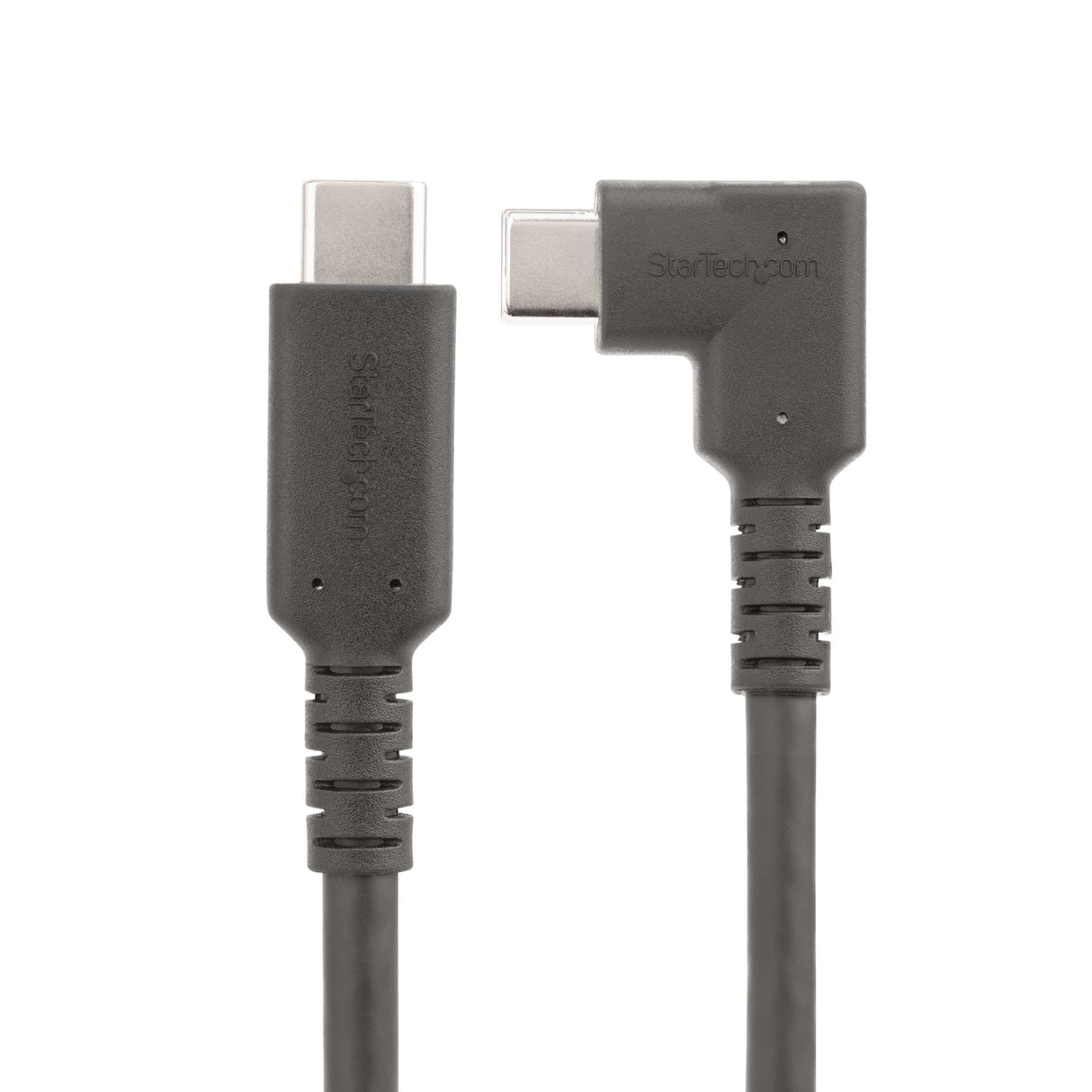 StarTech.com 1.6ft (50cm) USB-C Cable, Right-Angled, USB 10Gbps, 100W (5A) Power Delivery, 8K 60Hz / 4K 144Hz DP Alt Mode, Rugged USB C Cord - Thunderbolt Compatible