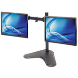 Manhattan Dual Desk Mount for TV & Monitors (Full Motion), Stand Assembly, For screens: 10-27", VESA compatibility: 75x75 and 100x100mm - check the dimensions of the four mounting holes on back of screen to ensure it fits, Max 8kg (each), Black...