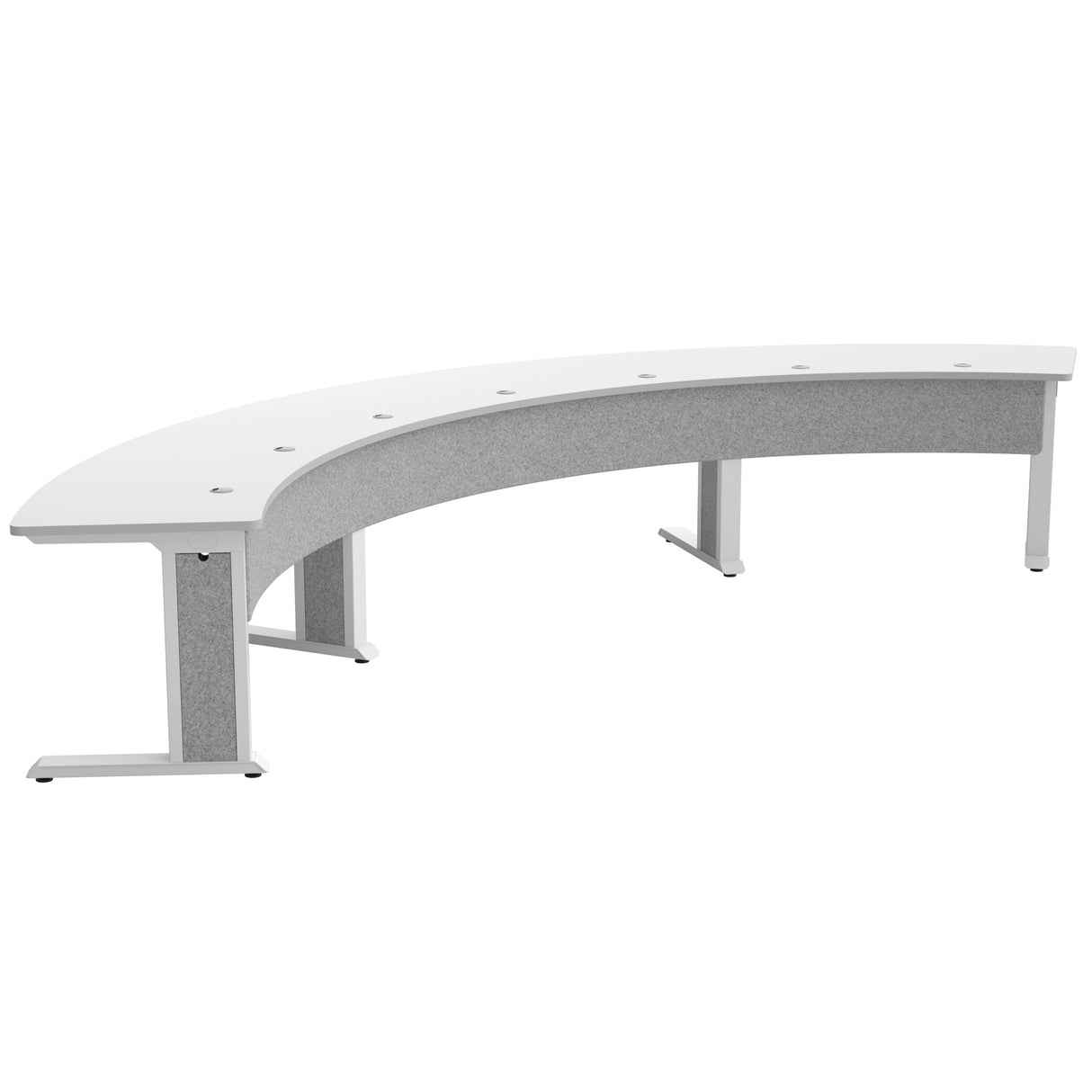 Middle Atlantic ForumTM Arc Table for up to 7 People, 30" Seated Height, Light Colorway