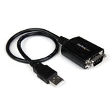 StarTech.com 1 ft USB to RS232 Serial DB9 Adapter Cable with COM Retention - TAA