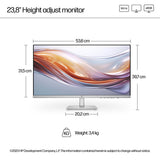 HP Series 5 23.8 inch FHD Height Adjust Monitor - 524sh