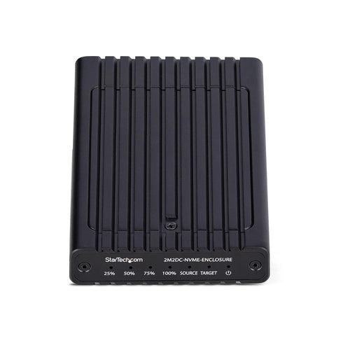 StarTech.com Dual-Bay M.2 NVMe Enclosure and Standalone Duplicator, 1:1 NVMe Cloner and SSD Enclosure, USB-C 10Gbps, Dual M.2 NVMe Reader and Offline Cloner, TAA
