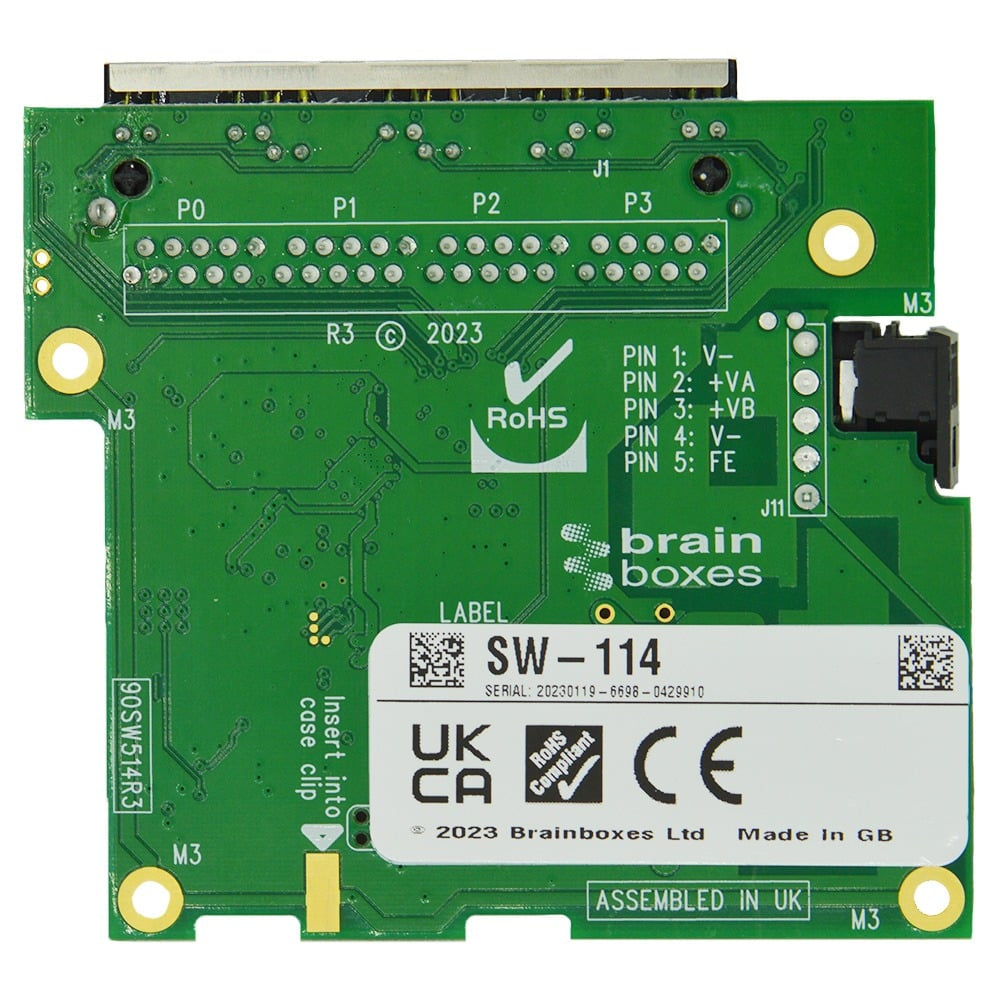 Brainboxes SW-114 network switch Unmanaged Gigabit Ethernet (10/100/1000) Embedded Green