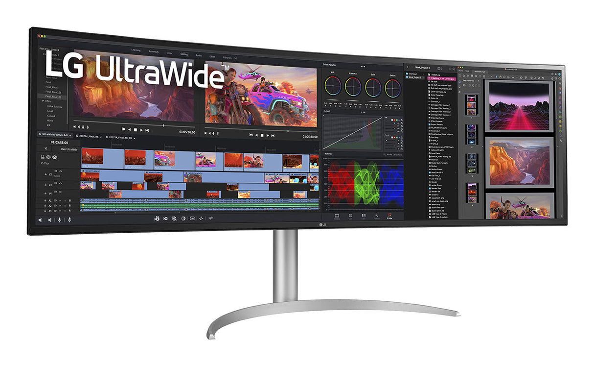 LG 49BQ95C-W computer monitor 124.5 cm (49") 5120 x 1440 pixels UltraWide Dual Quad HD White