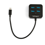 StarTech.com 4-Port USB C Hub - USB-C to 4x USB-A Ports - SuperSpeed 10Gbps USB 3.2 Gen 2 Type-C Hub - USB Bus Powered - Portable/Compact USB-C to USB Adapter Hub for Laptop - Aluminum