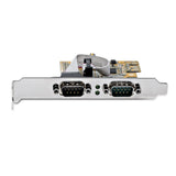 StarTech.com 2-Port PCI Express Serial Interface Card, Dual Port PCIe to RS232 (DB9) Serial Card, 16C1050 UART, Low/Full Profile Brackets, COM Retention, For Windows/Linux - TAA