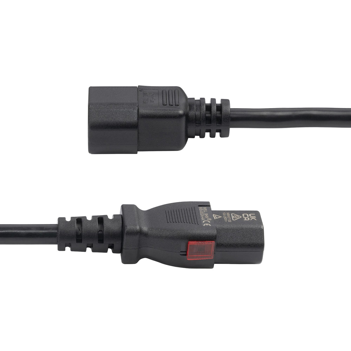 StarTech.com 10ft (3m) Power Extension Cord, PDU Style C14 to Locking C13, PDU Power Cord, 10A 250V, 18AWG, Power Extension Cable, TAA Compliant, UL Listed