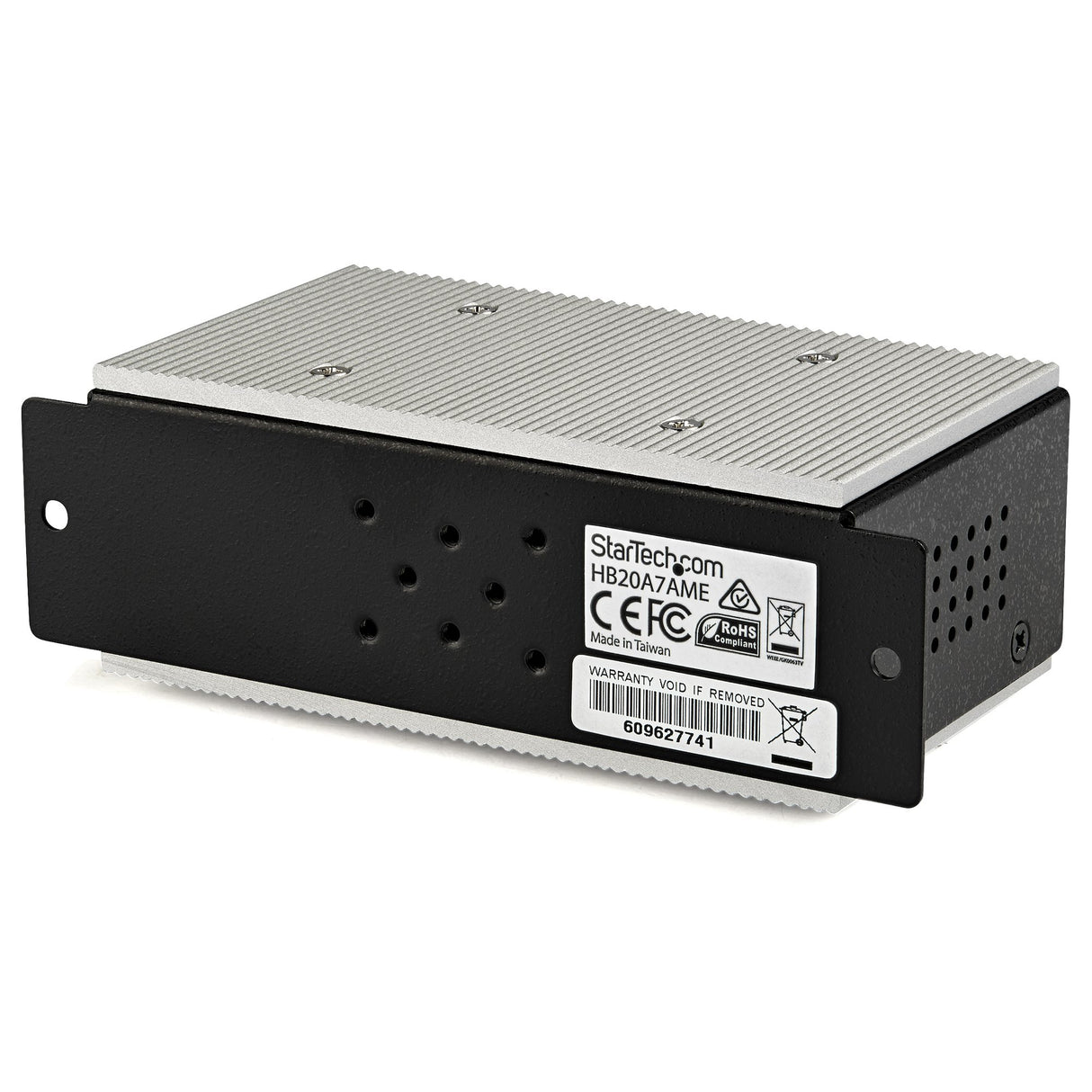 StarTech.com 7-Port USB 2.0 Hub - Metal Industrial USB-A Hub with ESD & 350W Surge Protection - Extended Operating Temp -40 to 185°F - Din Rail/Wall/Desk Mountable - USB Expander Hub