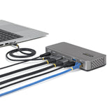 StarTech.com Dual-Monitor USB-C Docking Station, DisplayPort, 4K 60Hz, 100W Laptop Charging, 1GbE, Driverless, Multi-Monitor Dock For Windows