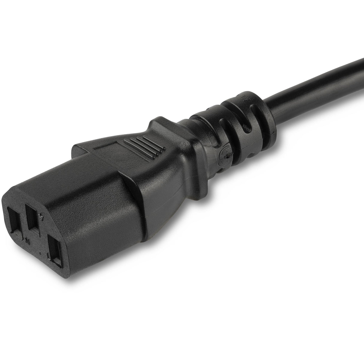 StarTech.com 10ft (3m) Computer Power Cord, Flat NEMA 5-15P to C13, 10A 125V, 18AWG, Black Replacement AC Power Cord, Printer Power Cord, PC Power Supply Cable, Monitor Power Cable - UL Listed