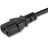 StarTech.com 10ft (3m) Computer Power Cord, Flat NEMA 5-15P to C13, 10A 125V, 18AWG, Black Replacement AC Power Cord, Printer Power Cord, PC Power Supply Cable, Monitor Power Cable - UL Listed