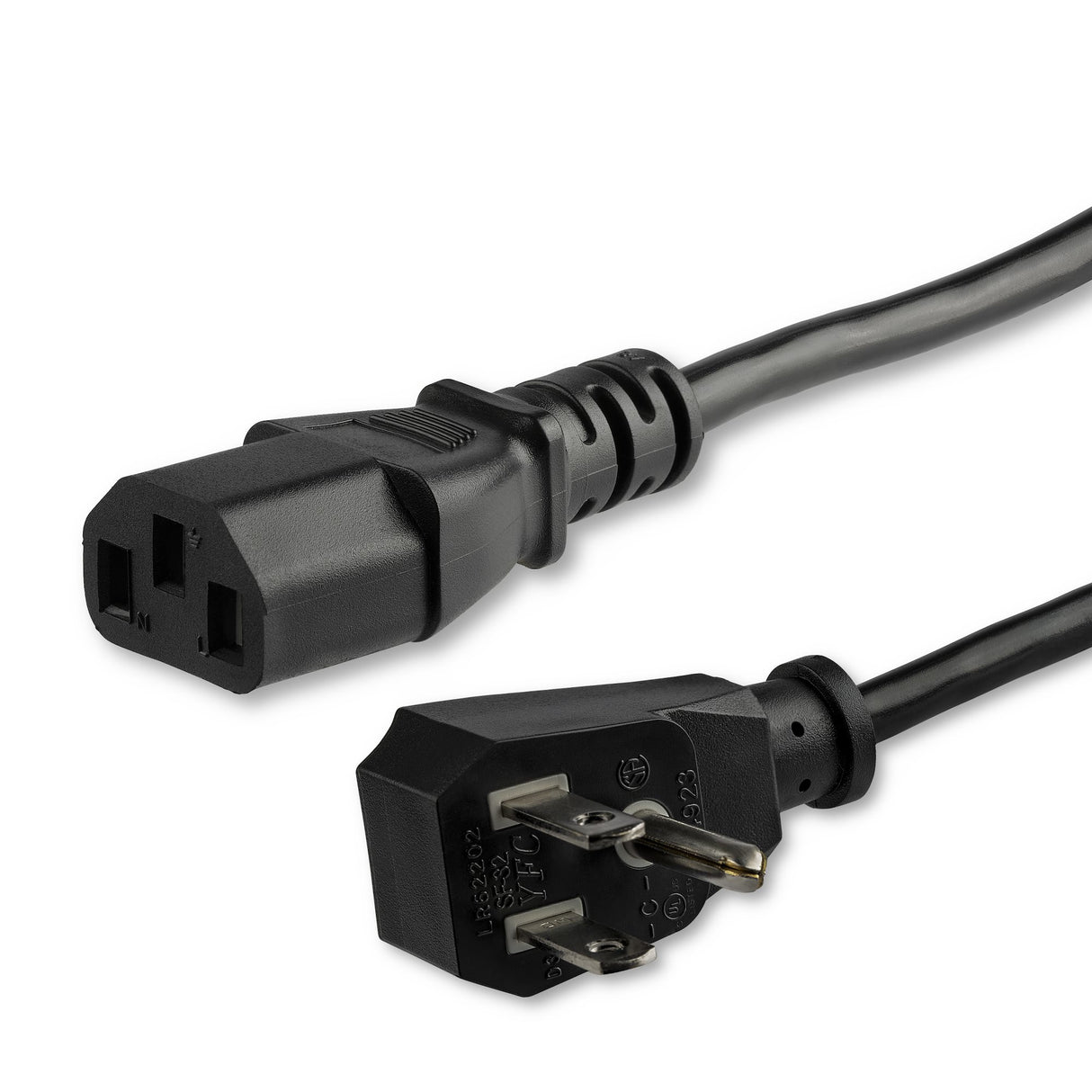 StarTech.com 6ft (1.8m) Computer Power Cord, Flat NEMA 5-15P to C13, 10A 125V, 18AWG, Black Replacement AC Power Cord, Printer Power Cord, PC Power Supply Cable, Monitor Power Cable - UL Listed