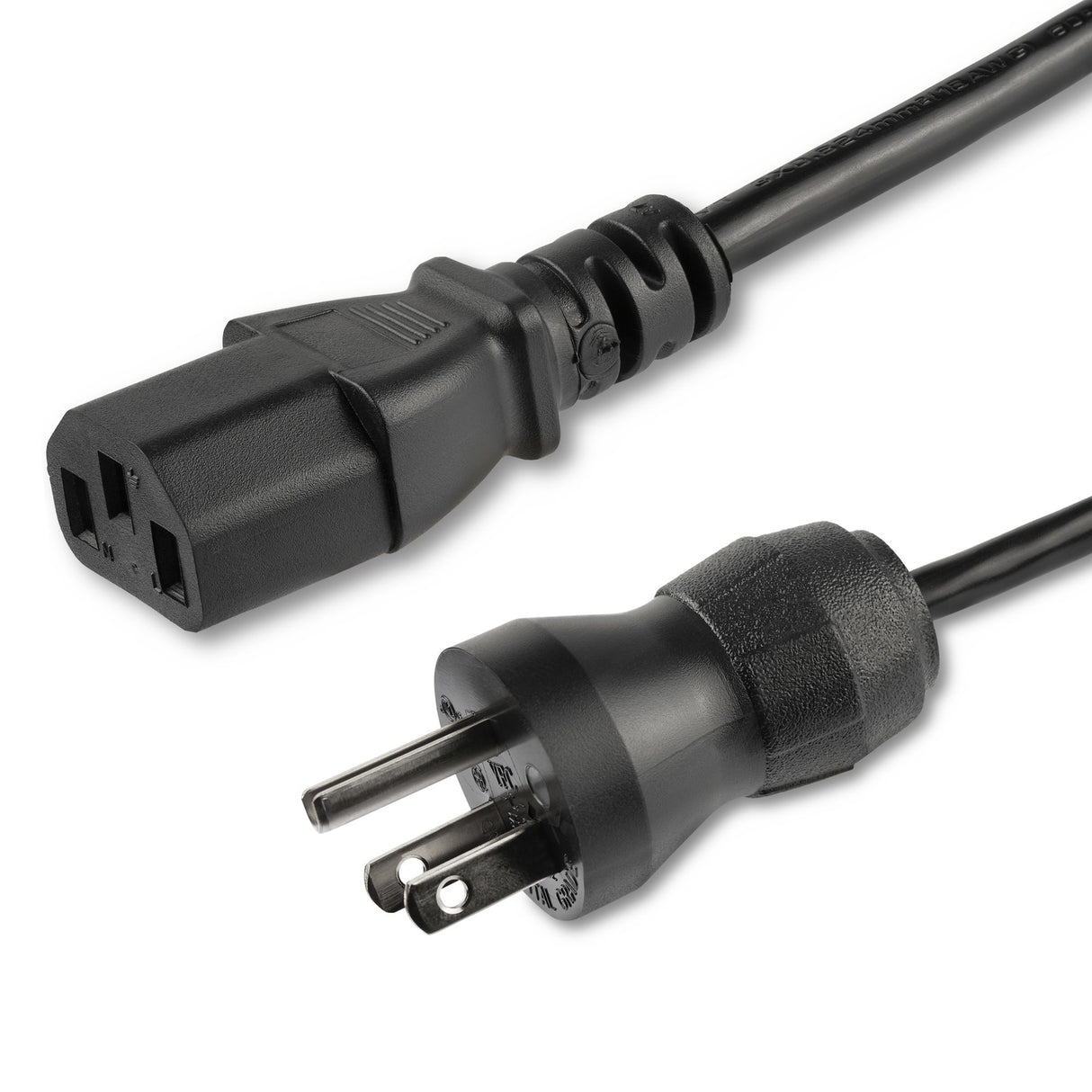 StarTech.com 10ft (3m) Hospital Grade Power Cord, 18AWG, NEMA 5-15P to C13, 10A 125V, Green Dot Medical Power Cable, PC Power Supply Power Cable, Printer / Monitor Power Cable - UL Listed