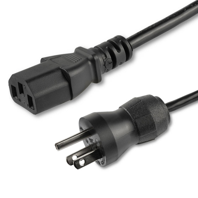 StarTech.com 10ft (3m) Hospital Grade Power Cord, 18AWG, NEMA 5-15P to C13, 10A 125V, Green Dot Medical Power Cable, PC Power Supply Power Cable, Printer / Monitor Power Cable - UL Listed