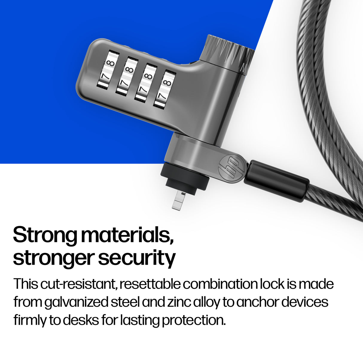 HP Universal Resettable Combination Cable Lock