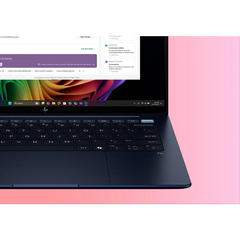 HP EliteBook Ultra G1i Next Gen AI PC Wolf Pro Security Edition Intel Core Ultra 7 258V Laptop 35.6 cm (14") Touchscreen 2.8K 32 GB LPDDR5x-SDRAM 512 GB SSD Wi-Fi 7 (802.11be) Windows 11 Pro Blue