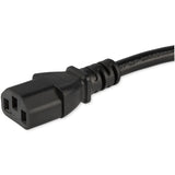 StarTech.com 10ft (3m) Computer Power Cord, Right Angle NEMA 5-15P to C13, 10A 125V, 18AWG, Black Replacement AC Power Cord, Printer Power Cord, PC Power Supply Cable, Monitor Power Cable - UL Listed