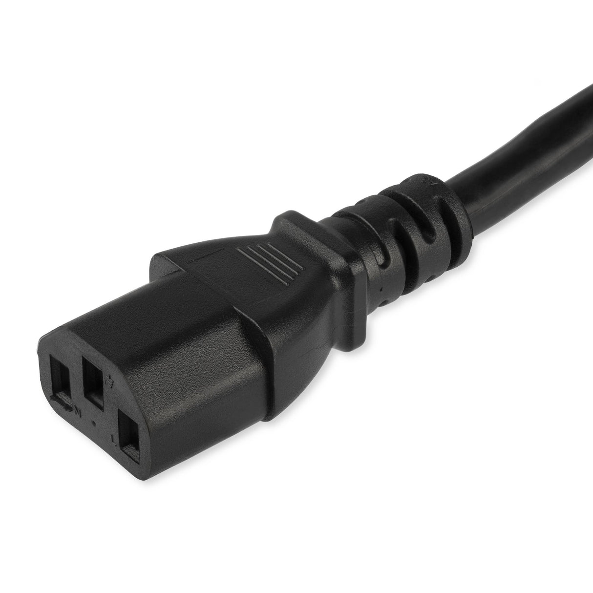 StarTech.com 6ft (2m) Computer Power Cord, Right Angle NEMA 5-15P to C13, 10A 125V, 18AWG, Black Replacement AC Power Cord, Printer Power Cord, PC Power Supply Cable, Monitor Power Cable - UL Listed
