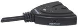 Manhattan HDMI Switch 3-Port, 4K@60Hz, Connects x3 HDMI sources to x1 display, Manual Switching (via button), Integrated Cable (58cm), No external power required, Black, Three Year Warranty