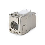 StarTech.com Cat8 Keystone Jack, 6-Pack RJ45 Ethernet Keystone Jacks, STP Cat8 Wall Jack, 180-Degree Toolless