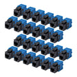 StarTech.com Cat6 Keystone Jack, 24-Pack RJ45 Ethernet Keystone Jacks, UTP Cat6 Wall Jack, 180-Degree Toolless, Black