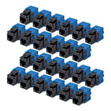 StarTech.com Cat6 Keystone Jack, 24-Pack RJ45 Ethernet Keystone Jacks, UTP Cat6 Wall Jack, 180-Degree Toolless, Black