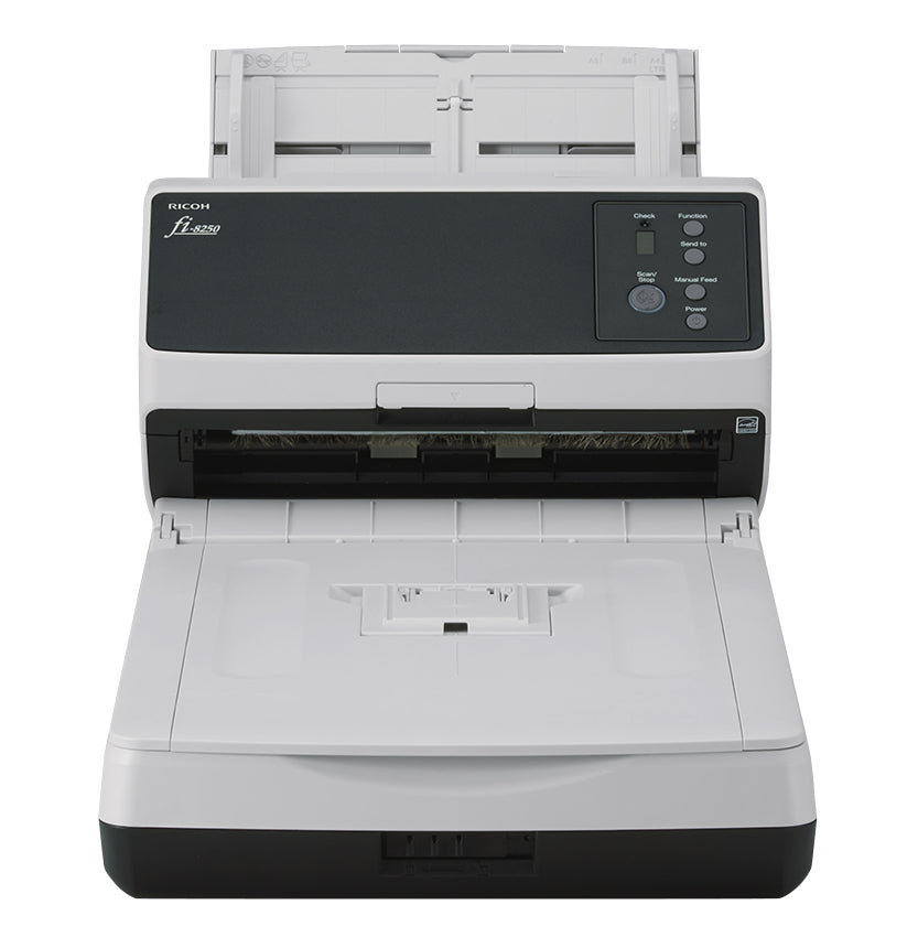 Ricoh FI-7480 W/ 5 YEAR EXCHANGE WARRANTY + 2 CONS KITS - DROP SHIP ADF + Manual feed scanner 600 x 600 DPI A4 Black, Grey