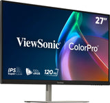 Viewsonic VP Series 27" 120Hz 2K QHD Pantone Validated 100% sRGB & Factory Calibrated Monitor with 90W USB-C