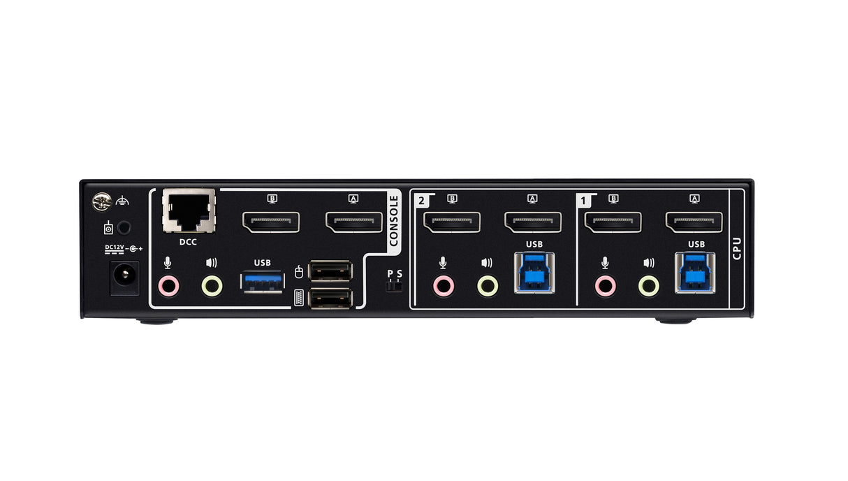 ATEN 2-Port USB 3.0 8K DisplayPort Dual-Display KVMP™ Switch (Cables included)