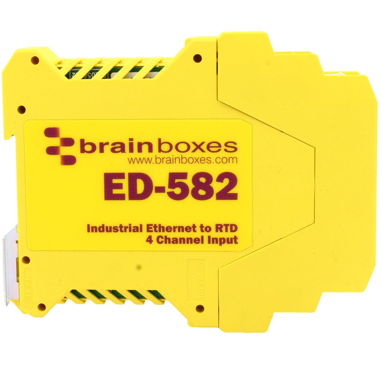 Brainboxes ED-582 network switch Unmanaged Fast Ethernet (10/100) DIN rail Yellow
