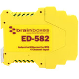 Brainboxes ED-582 network switch Unmanaged Fast Ethernet (10/100) DIN rail Yellow