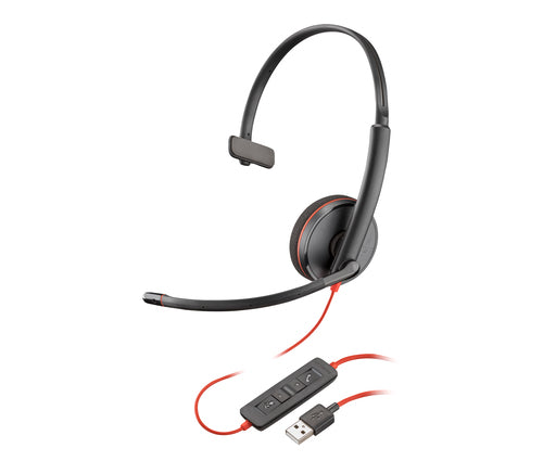 HP Poly Poly Blackwire C3210 USB-A Black Headset (Bulk)