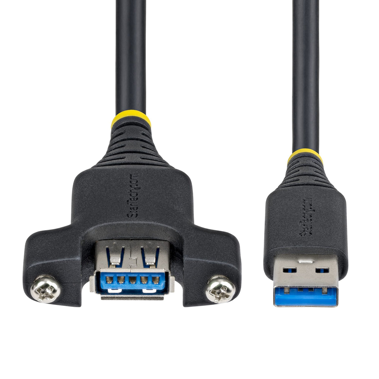 StarTech.com 2m Panel Mount USB Cable A to A, M/F, USB-A Male to Female Extension Cable, USB 5Gbps Panel Mount Adapter Cable