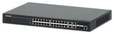 Intellinet 24-Port Gigabit Ethernet PoE+ Web-Managed Switch with 4 Gigabit Combo Base-T/SFP Ports, IEEE 802.3at/af Power over Ethernet (PoE+/PoE) Compliant, 370 W, Endspan, 19" Rackmount