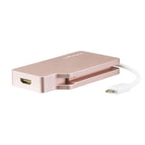 StarTech.com USB C Multiport Video Adapter with HDMI, VGA, Mini DisplayPort or DVI - USB Type C Monitor Adapter to HDMI 1.4 or mDP 1.2 (4K) - VGA or DVI (1080p) - Rose Gold Aluminum