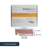 StarTech.com USB C Multiport Video Adapter with HDMI, VGA, Mini DisplayPort or DVI - USB Type C Monitor Adapter to HDMI 1.4 or mDP 1.2 (4K) - VGA or DVI (1080p) - Rose Gold Aluminum