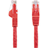 StarTech.com 10ft CAT6 Cable - Red CAT6 Ethernet Cable - Gigabit Ethernet Wire - 250MHz 100W PoE RJ45 UTP CAT 6 Network/Patch Cord Snagless - Individually Tested