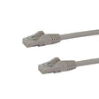 StarTech.com 6in CAT6 Ethernet Cable - Gray CAT 6 Gigabit Ethernet Wire -250MHz 100W PoE RJ45 UTP Network/Patch Cord Snagless w/Strain Relief Individually Tested