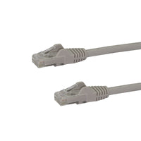 StarTech.com 12ft CAT6 Ethernet Cable - Gray CAT 6 Gigabit Ethernet Wire -250MHz 100W PoE RJ45 UTP Network/Patch Cord Snagless w/Strain Relief Individually Tested