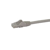 StarTech.com 12ft CAT6 Ethernet Cable - Gray CAT 6 Gigabit Ethernet Wire -250MHz 100W PoE RJ45 UTP Network/Patch Cord Snagless w/Strain Relief Individually Tested