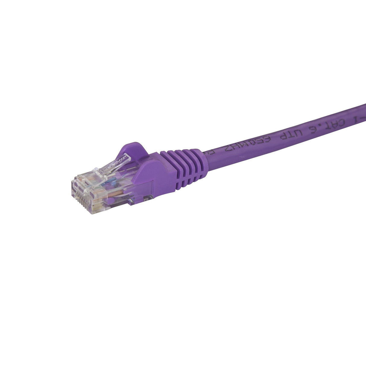 StarTech.com 12ft CAT6 Ethernet Cable - Purple CAT 6 Gigabit Ethernet Wire -250MHz 100W PoE RJ45 UTP Network/Patch Cord Snagless w/Strain Relief Individually Tested