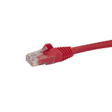 StarTech.com 2ft CAT6 Ethernet Cable - Red CAT 6 Gigabit Ethernet Wire -250MHz 100W PoE RJ45 UTP Network/Patch Cord Snagless w/Strain Relief Individually Tested