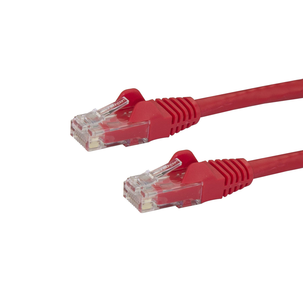 StarTech.com 12ft CAT6 Ethernet Cable - Red CAT 6 Gigabit Ethernet Wire -250MHz 100W PoE RJ45 UTP Network/Patch Cord Snagless w/Strain Relief Individually Tested